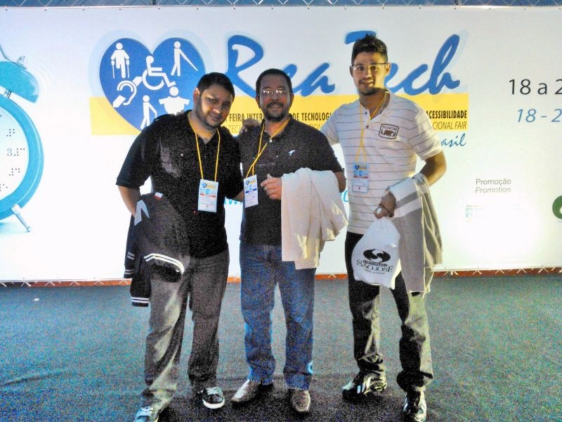 Srs. Manoel Luiz & Diogo Chagas & Danubio Fernando na entrada da Feira.